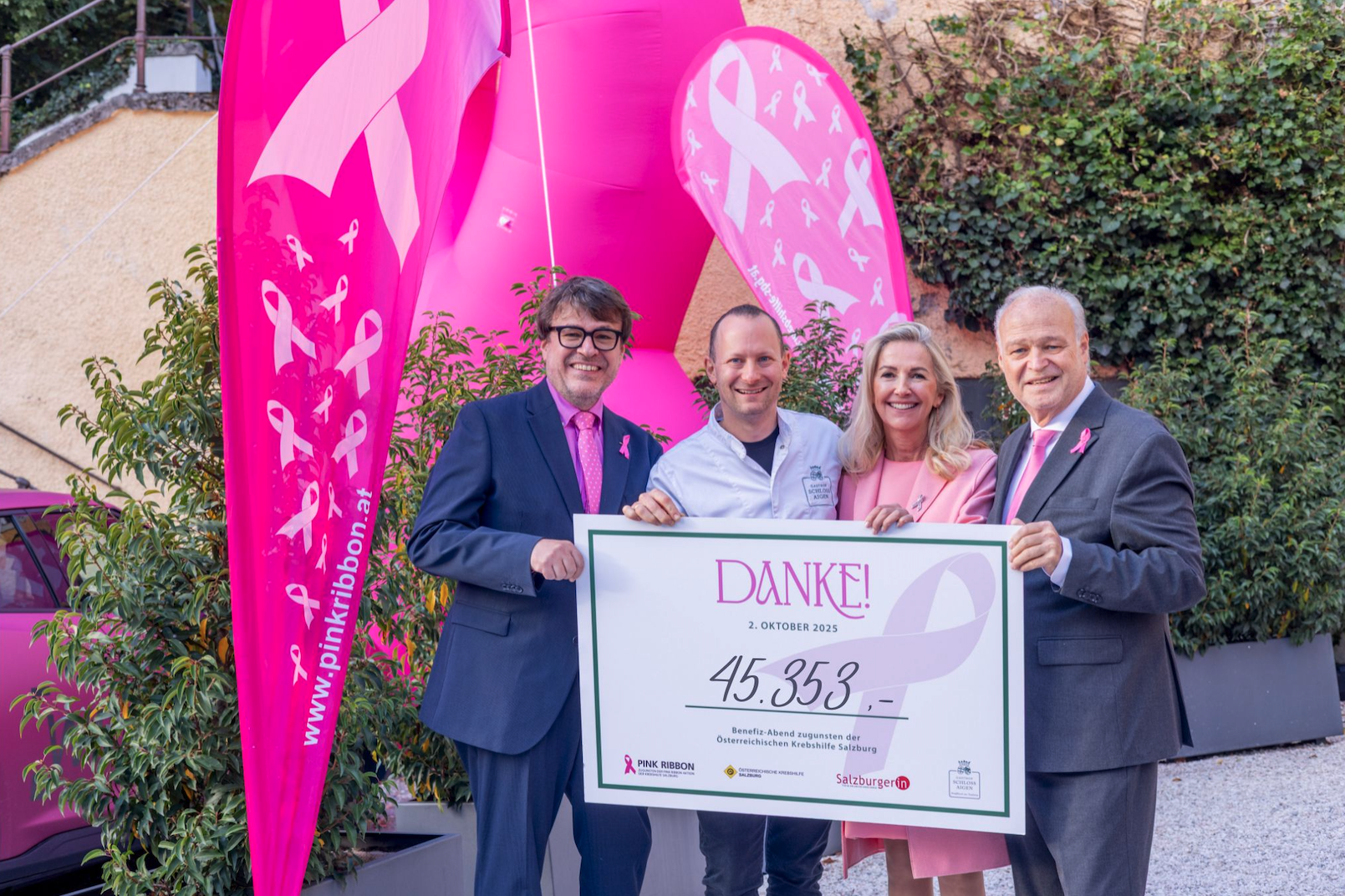 Mut trägt Rosa: Pink Ribbon Benefiz-Abend zugunsten der Österreichischen Krebshilfe Salzburg