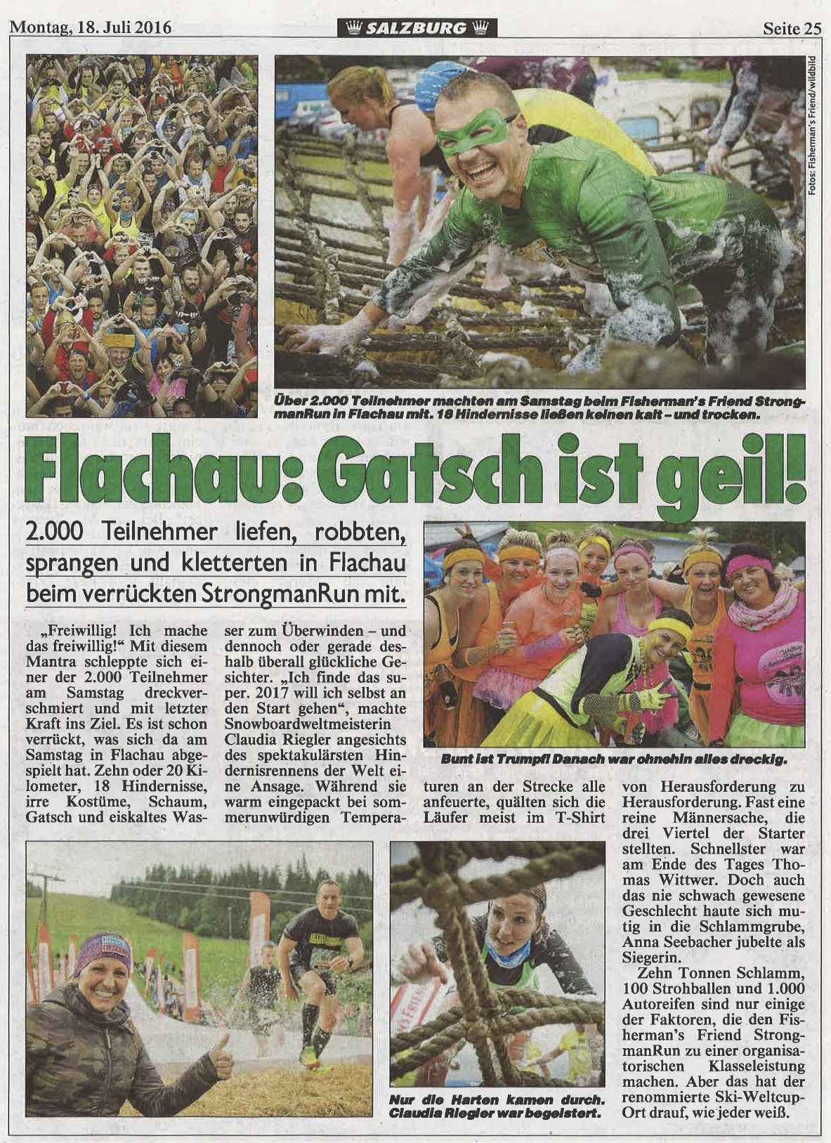 Kronen Zeitung Salzburg, 18. Juli 2016