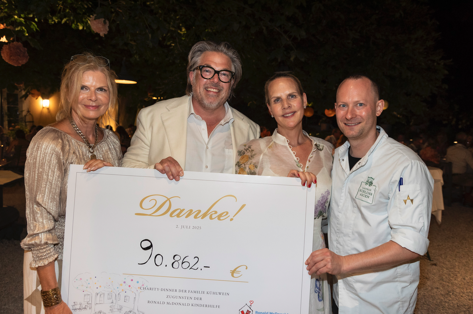 Charity-Dinner zugunsten der Ronald McDonald Kinderhilfe Salzburg – Sommer Edition mit prominenter Unterstützung