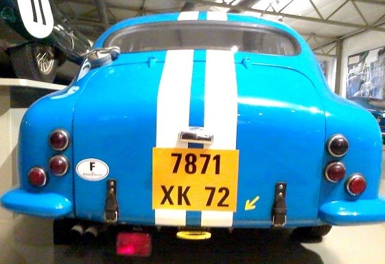 René Bonnet Djet, 1962, 90 ch, 210 km h, préfigure les 1ères Matra, vue arrière