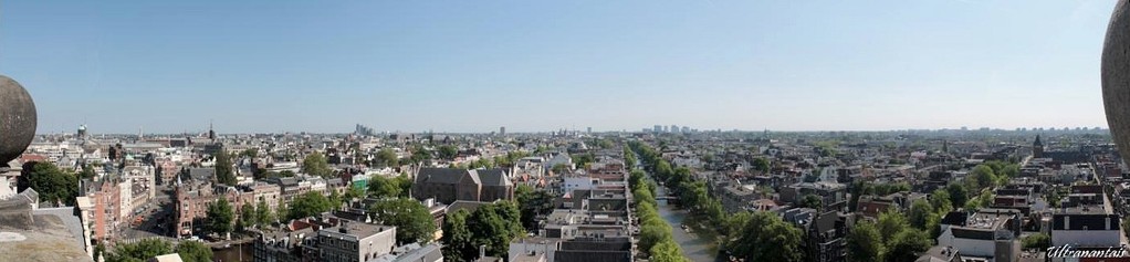 Panorama côté Sud d'Amsterdam depuis l'Eglise Westerkerk