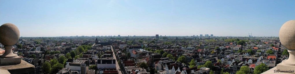Panorama côté Ouest d'Amsterdam depuis l'Eglise Westerkerk