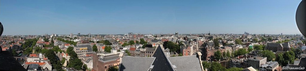 Panorama côté Est d'Amsterdam depuis l'Eglise Westerkerk