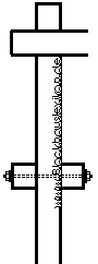 Stützholz von oben gesehen