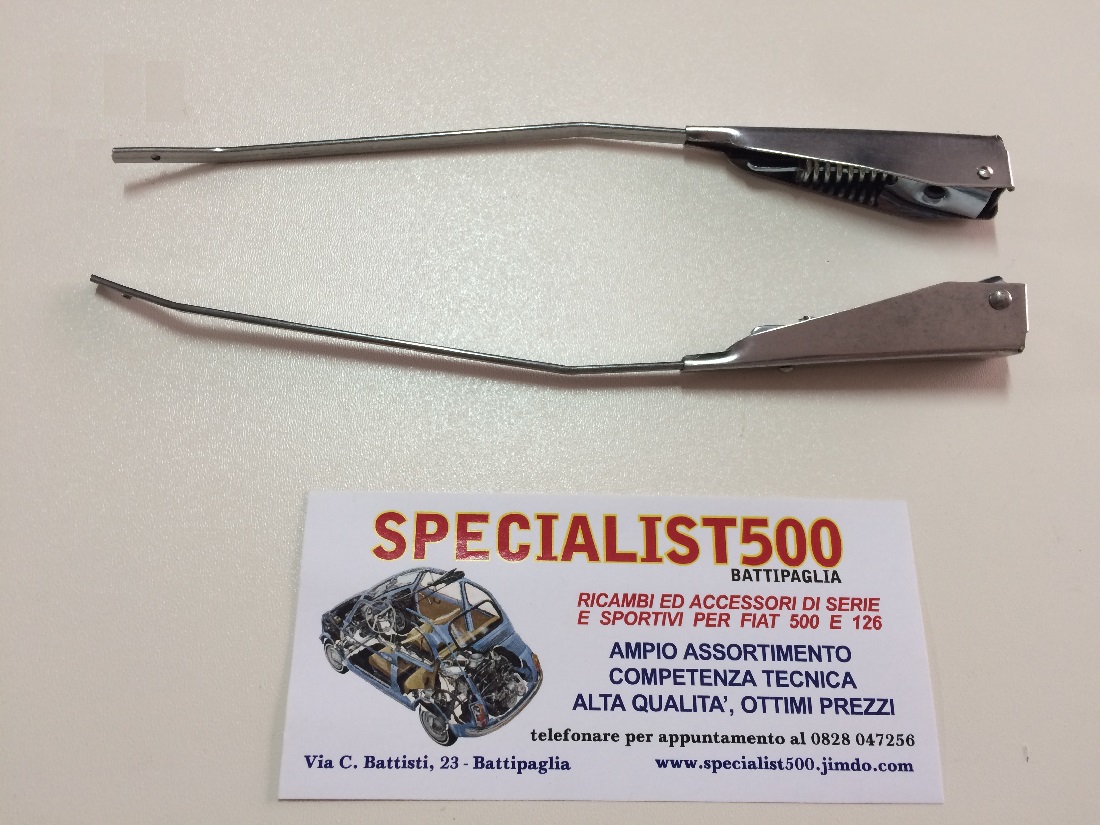 Coppia Spruzzini Spruzzatori tergicristallo CROMATI METALLO FIAT 500 F L R