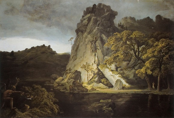 Dämonische Landschaft, um 1826. Reproduktion nach Ausst. Kat. Berlin 1990, Carl Blechen zwischen Romantik und Realismus