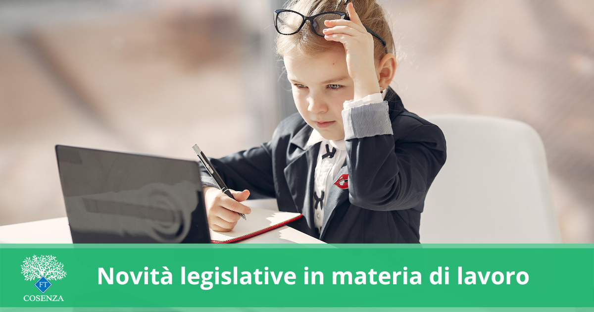 Novità legislative su autoimpiego e occupazione di giovani e donne