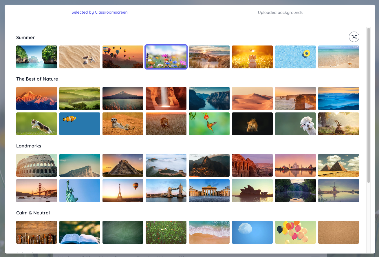Software Classroomscreen digital4teacher digitales