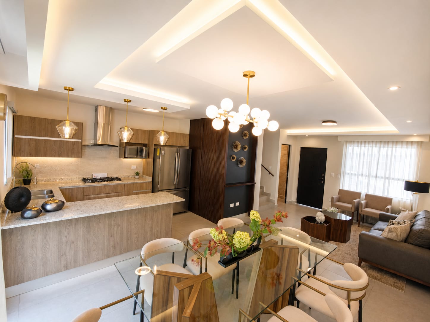 amplio espacio abierto de la casa olivo varenna cumbres