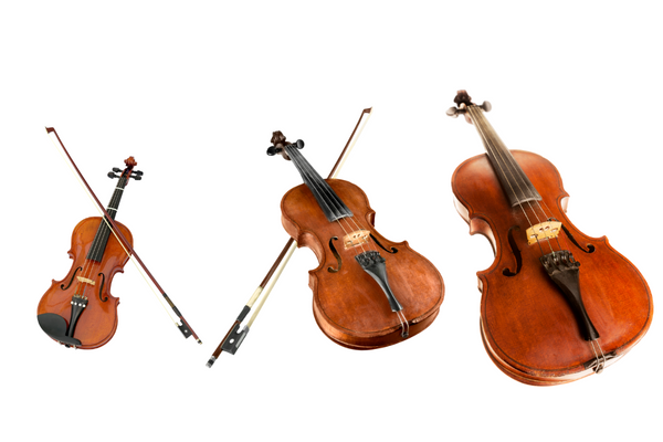 ヴァイオリン、チェロ、ビオラの比較