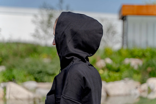 Hoodie „Glitzer“ Details Kapuze