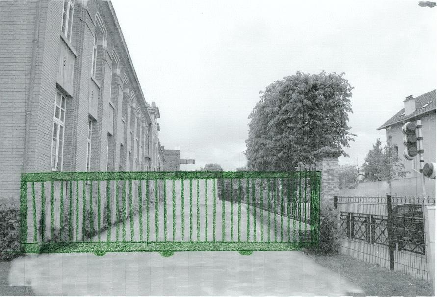 Proposition d'ajout d'un portail coulissant vu du coté parc