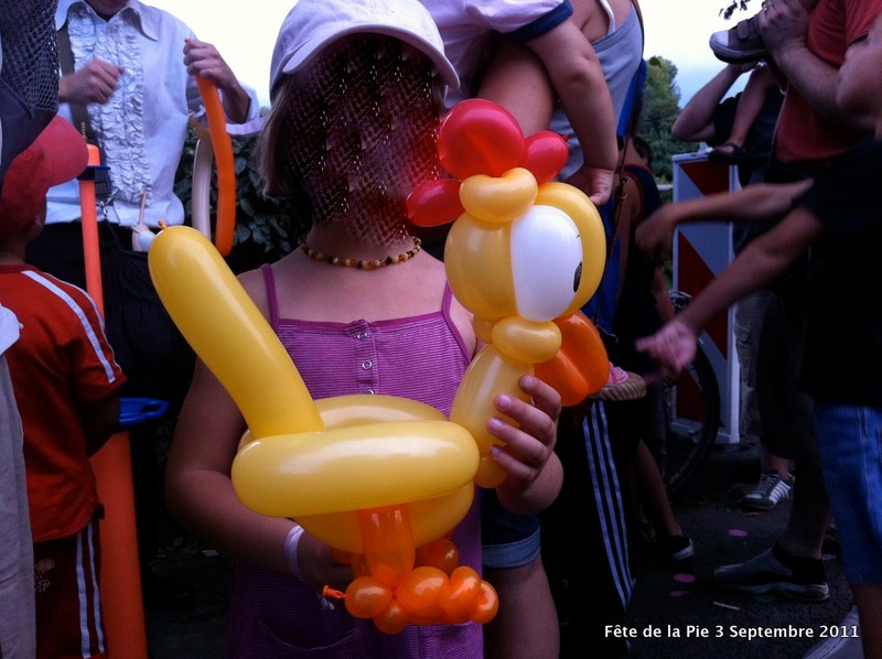 Poule en ballons