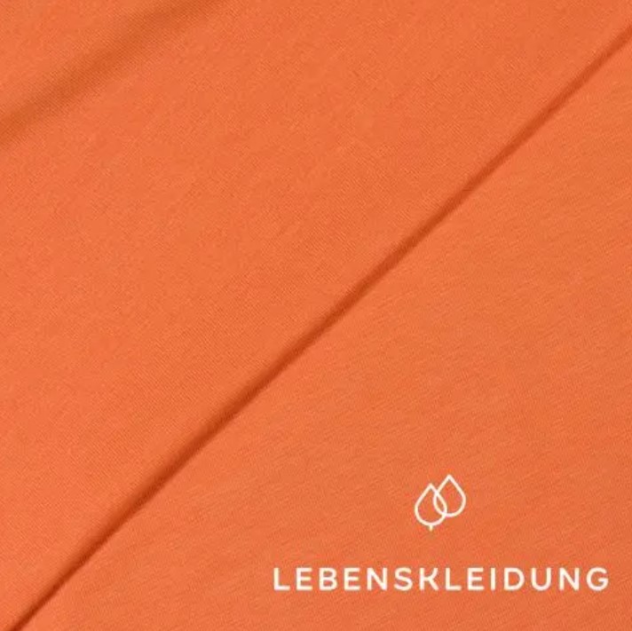7.ApricotSunset, Biobaumwoll- Jersey (GOTS) Lebenskleidung, 95% Baumwolle, 5% Elasthan, 170g/m2, 170cm