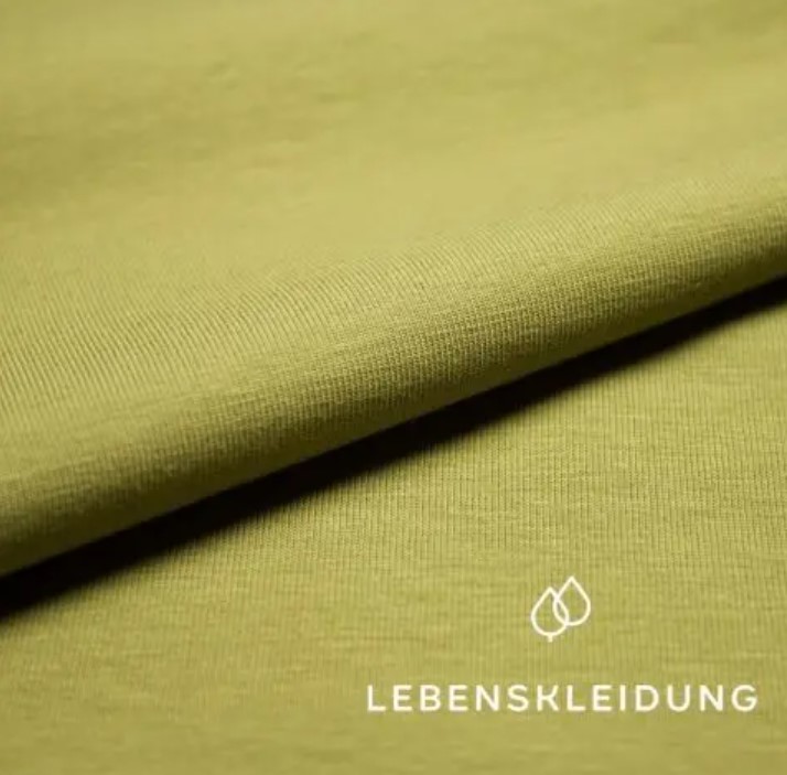 6.GoldenHay, Biobaumwoll- Jersey (GOTS) Lebenskleidung, 95% Baumwolle, 5% Elasthan, 170g/m2, 170cm