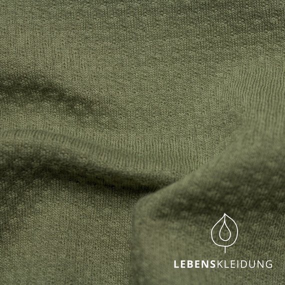 3.Olive, Bio Interlock DoubleFace 3D (GOTS) Lebenskleidung, 100% Bio- Baumwolle, 260g/m2, 140cm