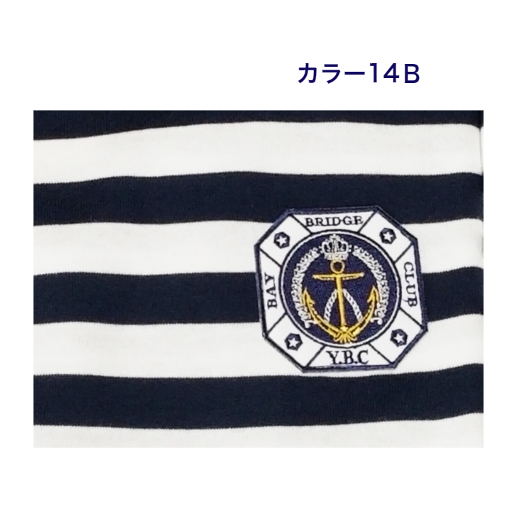 イカリワッペン付きボーダーポケット金ボタン付チュニック丈七分袖Tシャツ - Yokohama Bay Bridge Club 横浜ベイブリッジクラブ公式HP イカリワッペン付きボーダーポケット金ボタン付チュニック丈七分袖Tシャツ - Yokohama Bay Bridge Club 横浜ベイブリッジクラブ公式HP