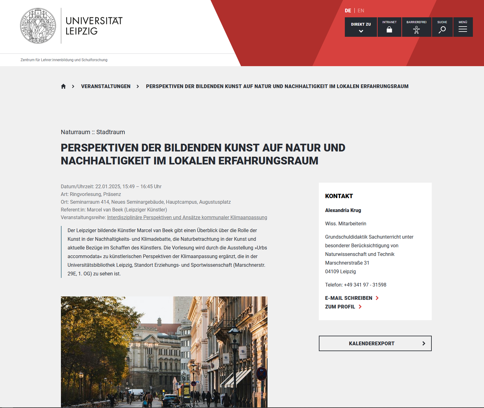 Universität Leipzig | Erziehungswiss. Fakultät | Ringvorlesung SS 2024