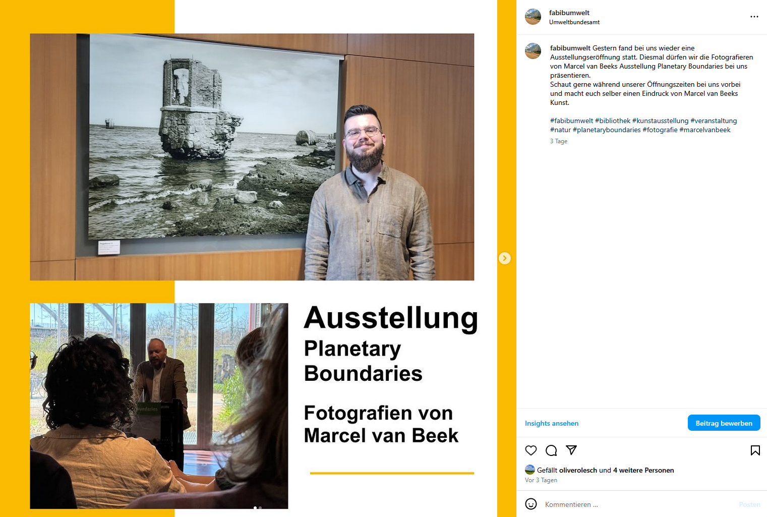 Instagram #fabibumwelt: Vernissage 3. April 2025