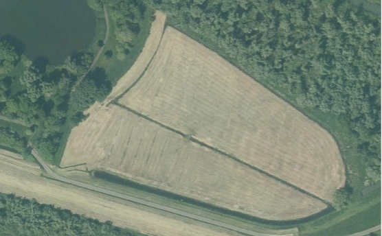 Luchtfoto na het klepelen in 2023 (NASA).