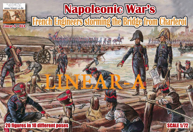 linear-A 024 Napoleonic Wars French Engineers storming the Bridge from Charleroi Set 1