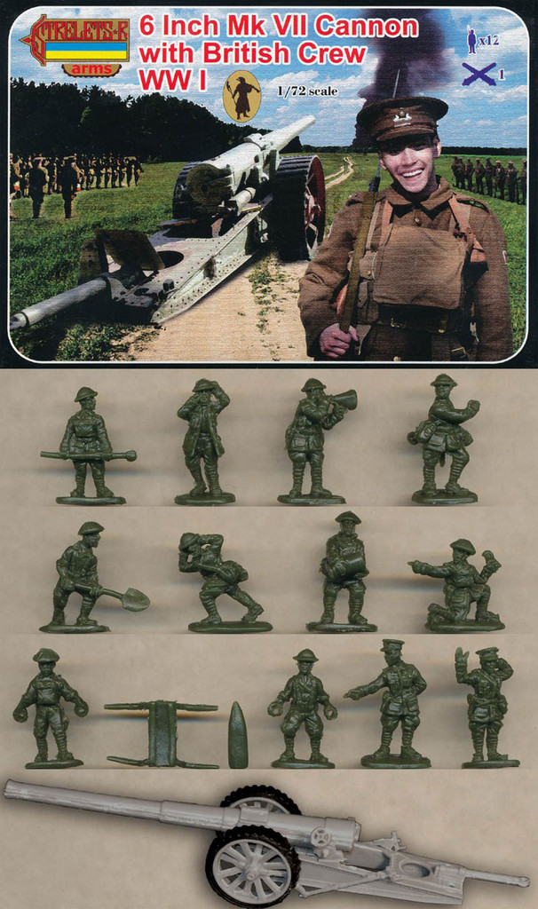 1/72 Strelets  A013 WWI German 21cm MRS10 Heavy Howitzer with early Crew 