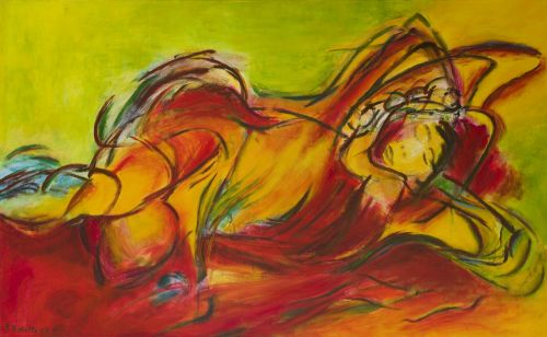 "Juni", 2008 - Acryl/Öl auf Leinwand, 130x80 cm
