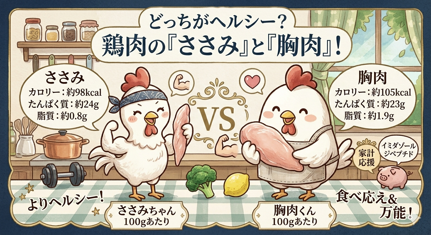 家計と体を守る最強の食材！「むね肉 vs ささみ」活用術