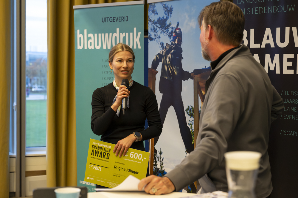 Regina Klinger licht haar winnende masterproject toe.
