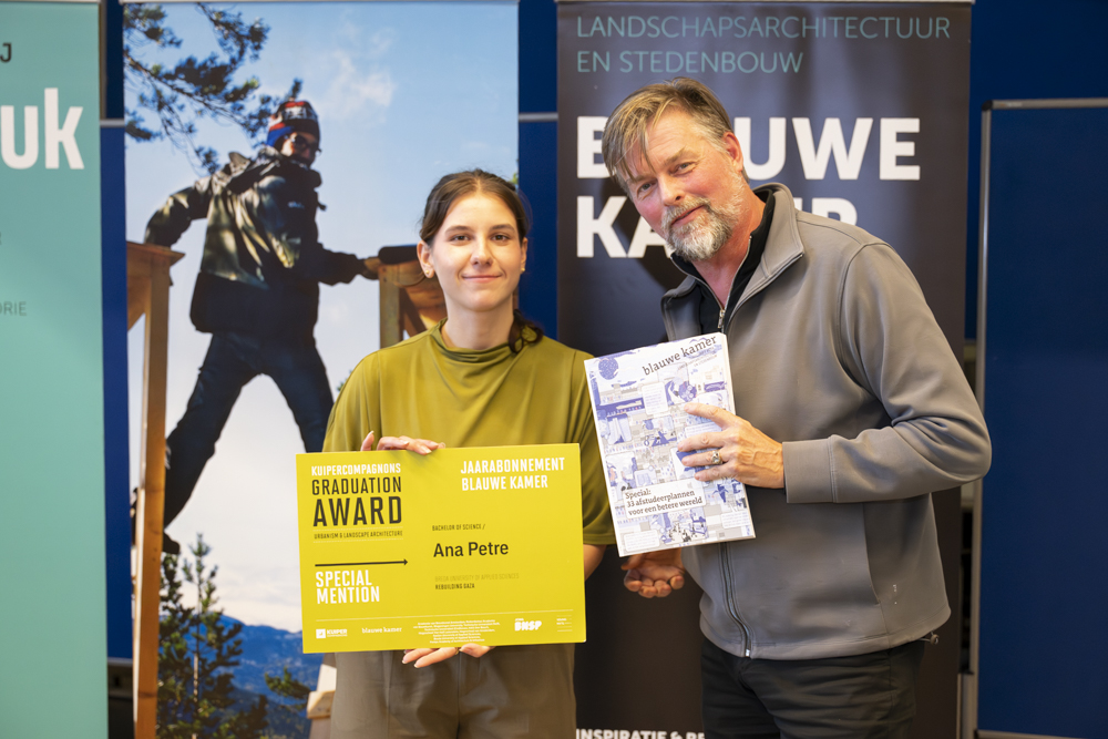 Ana Petre van de BUAS kreeg een eervolle vermelding voor haar bachelorproject over Gaza.
