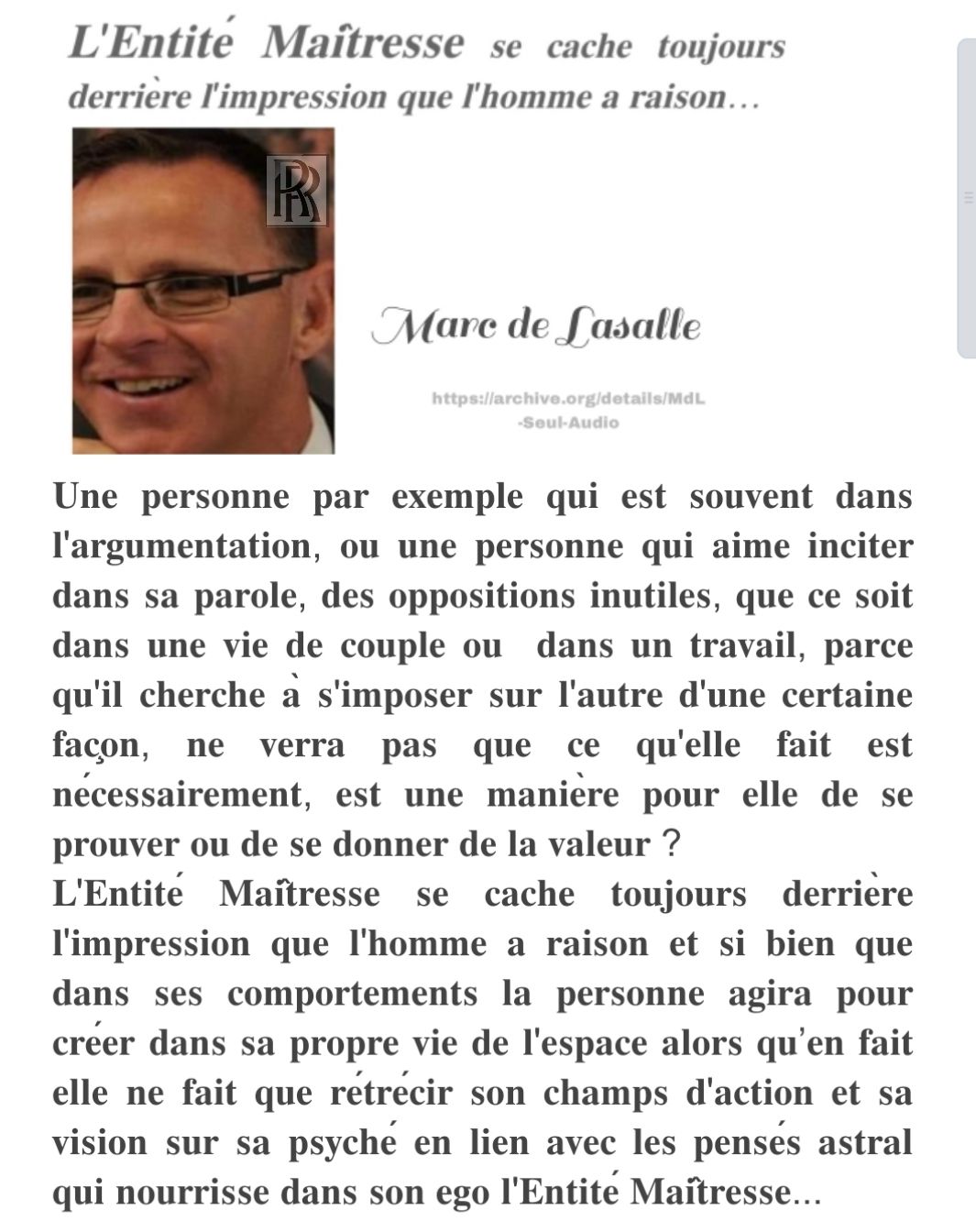MARC DE LASALLE