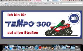 Aufkleber 300 Km/h