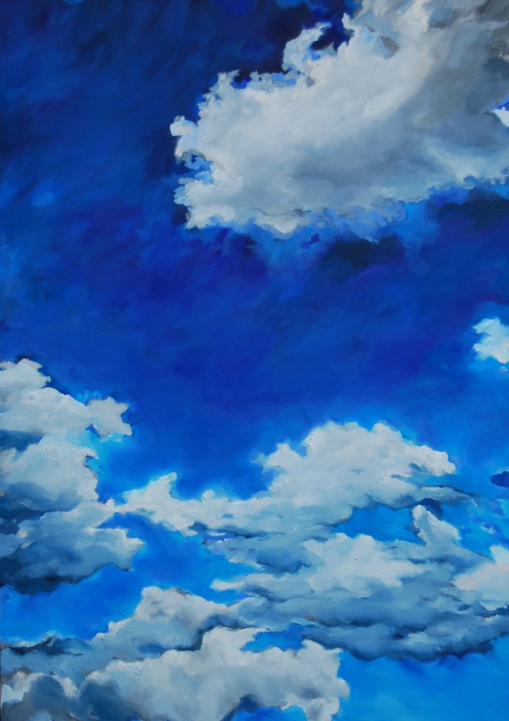 Clouds I ( oder Der Himmel über uns I ) - Öl / Lw - 140 x 100 cm