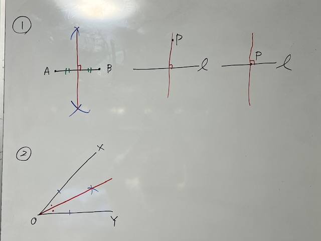 中1 コンパス作図