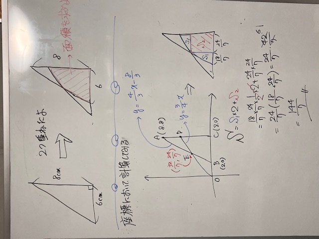 重なった部分の面積を求めよ（中2)