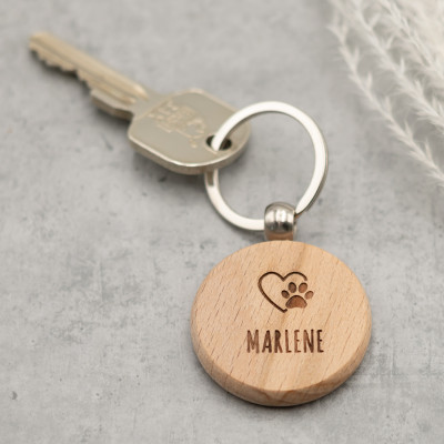 Schlüsselanhänger Pfote, Tierfreund, personalisiert - 14,00 €