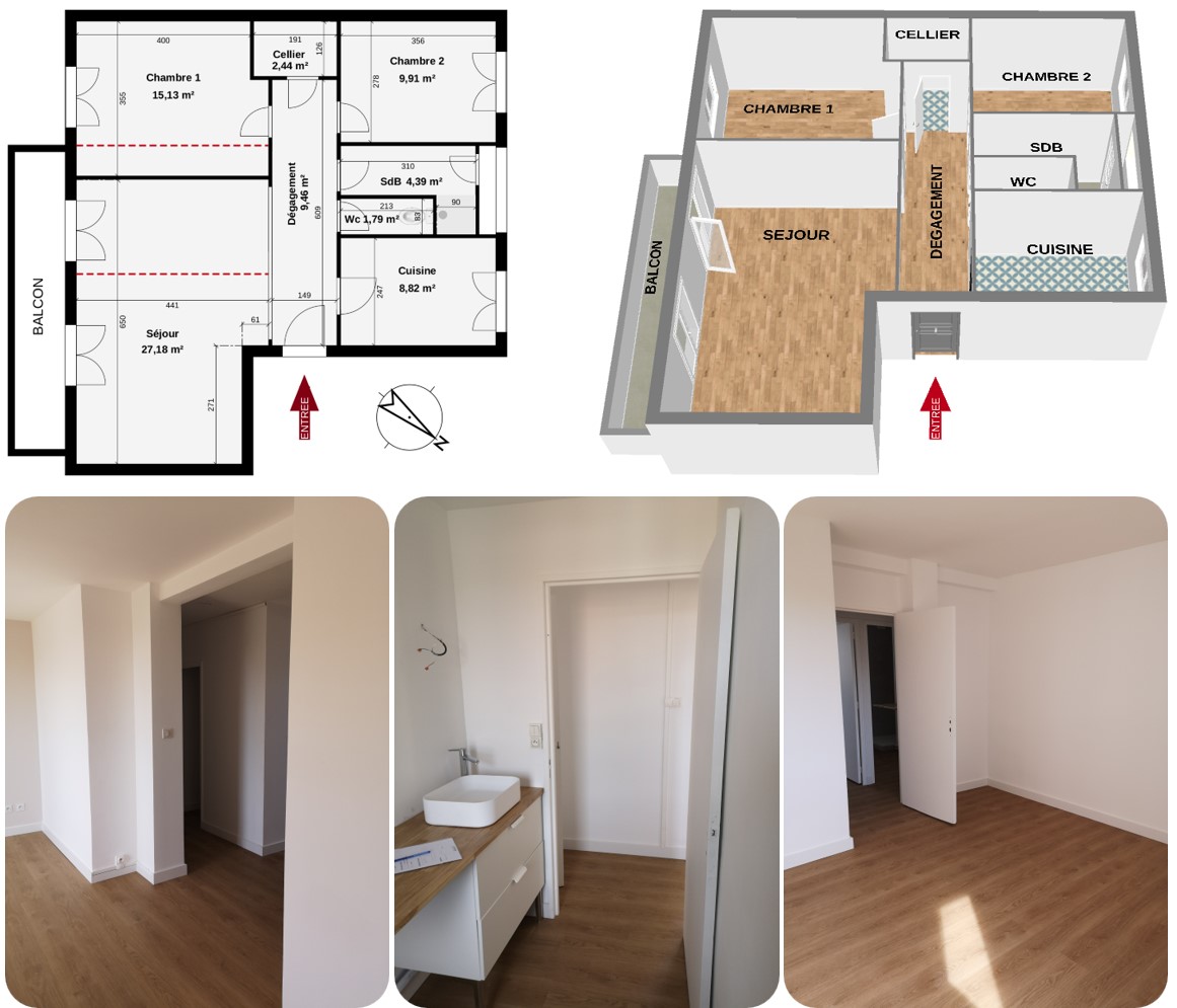 Rénovation complète d’un T4 de 75m²