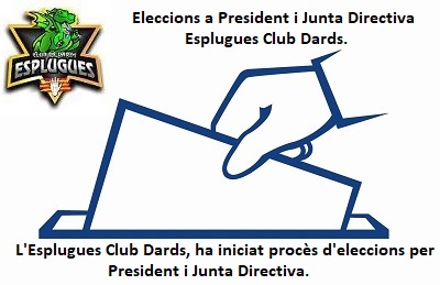 Eleccions a President i Junta Directiva. Esplugues Club Dards.