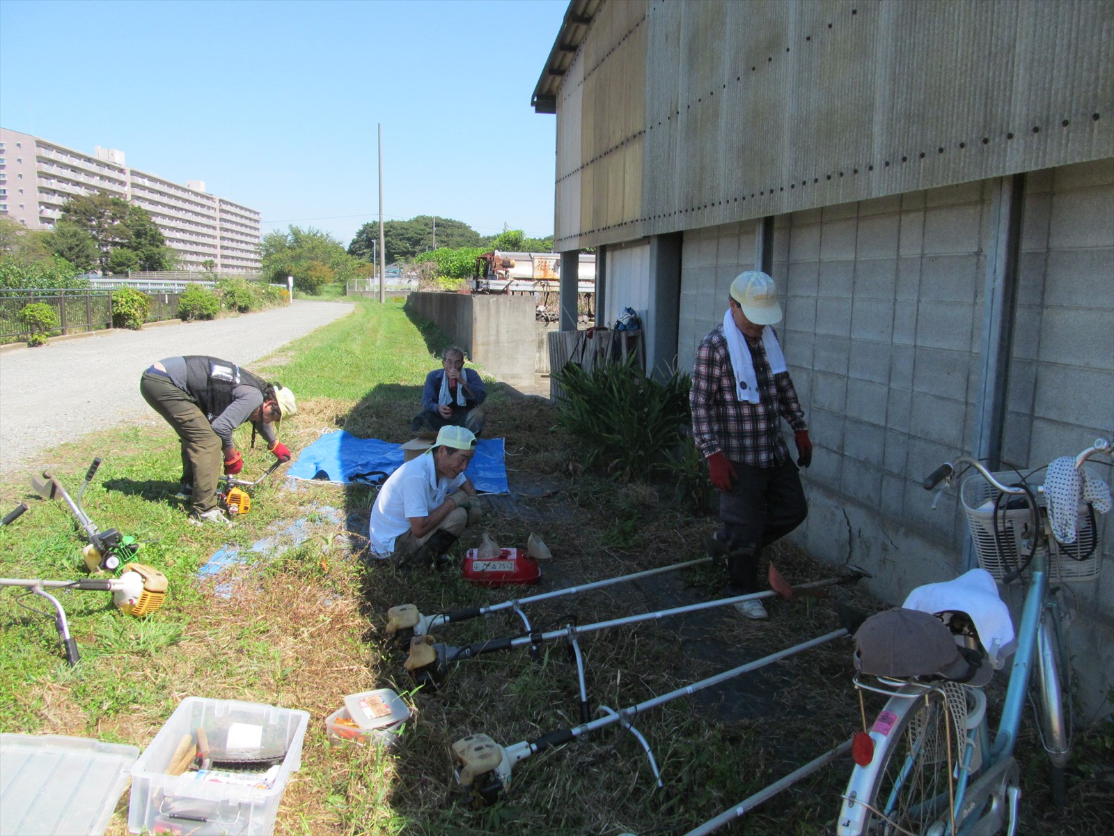 作業後の撤収準備