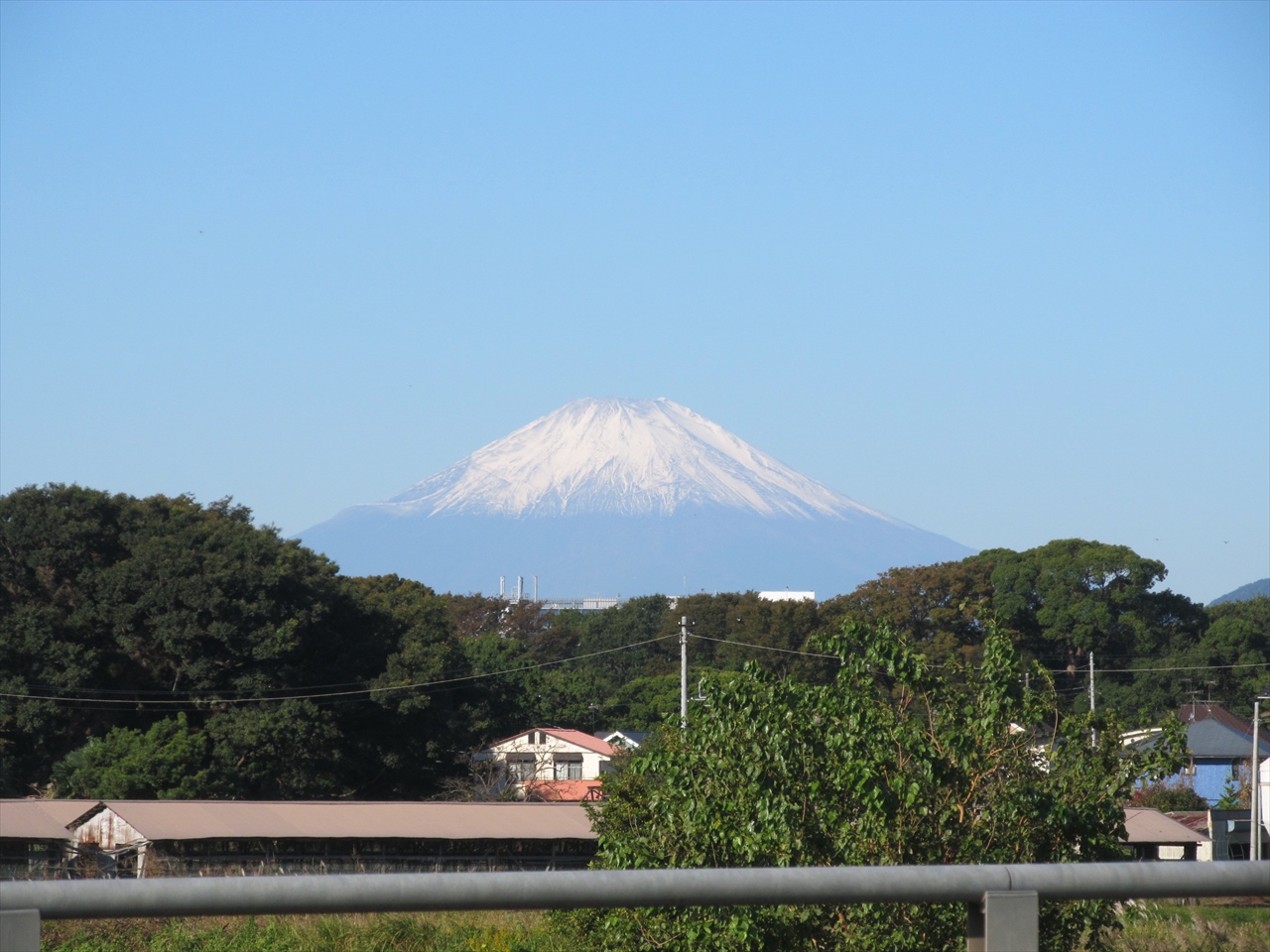 旭橋から見た富士山