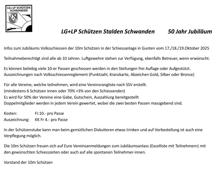 50 Jahre 10m Schützen-innen