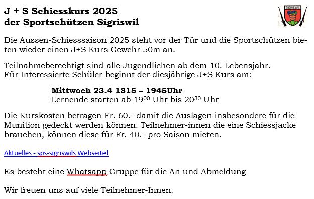 50m J+S Kurs