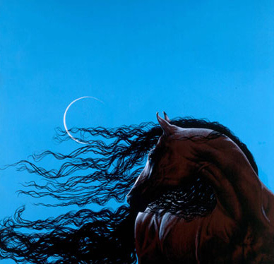 The Stallion and the Moon/ $3,000/ sold 