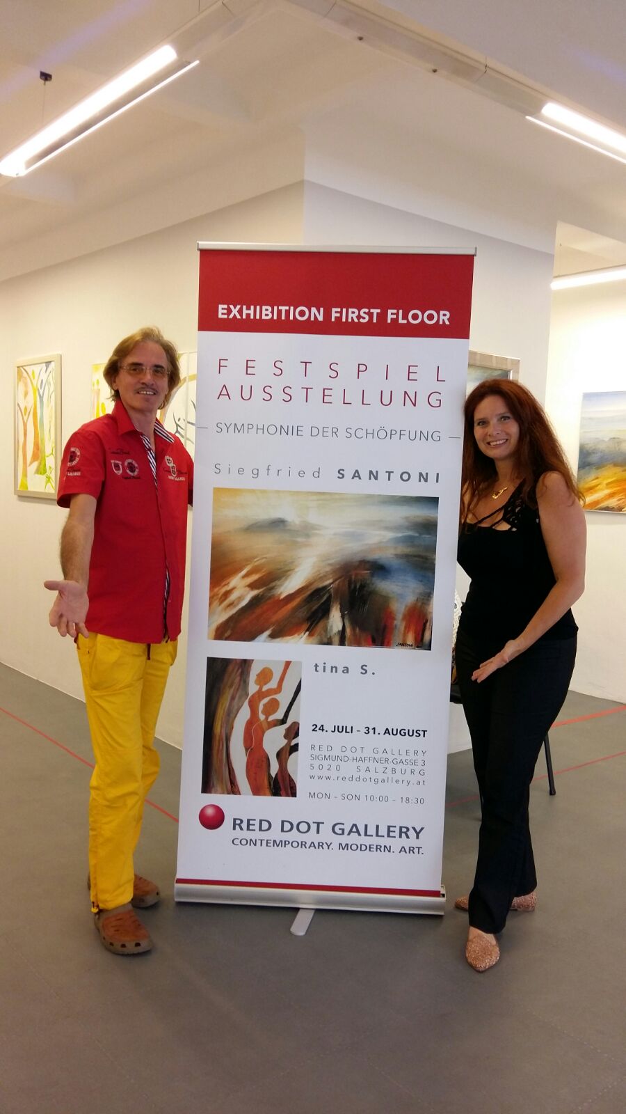 Plakatwerbung für Festspiel-Ausstellung 2016: SANTONI und tina S.