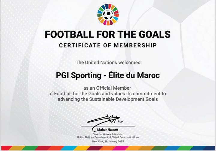PGI devient membre officiel de l’initiative des United Nations Football for the Goals