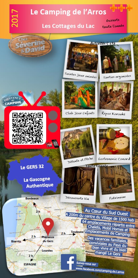 Brochure Pub Camping Gers Arros 2017 Location Vacances Famille