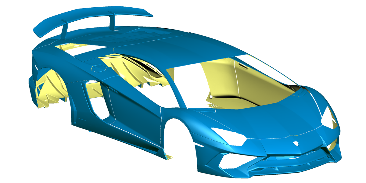 Lamborghini Aventador Superveloce 3D Scan Iso Front