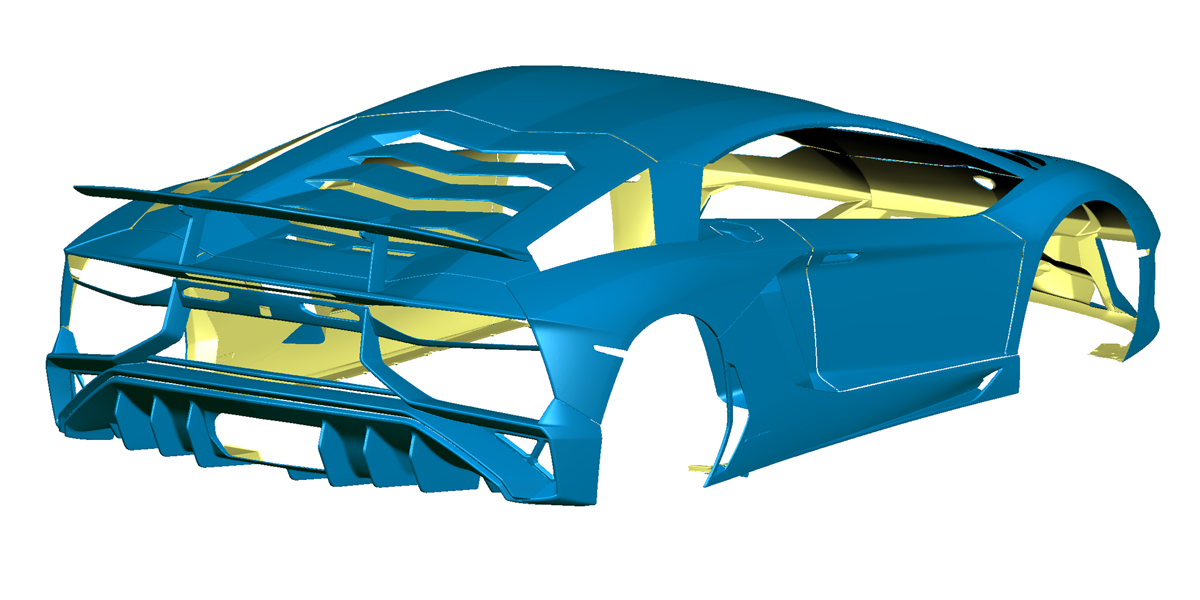 Lamborghini Aventador Superveloce 3D Scan Iso Back