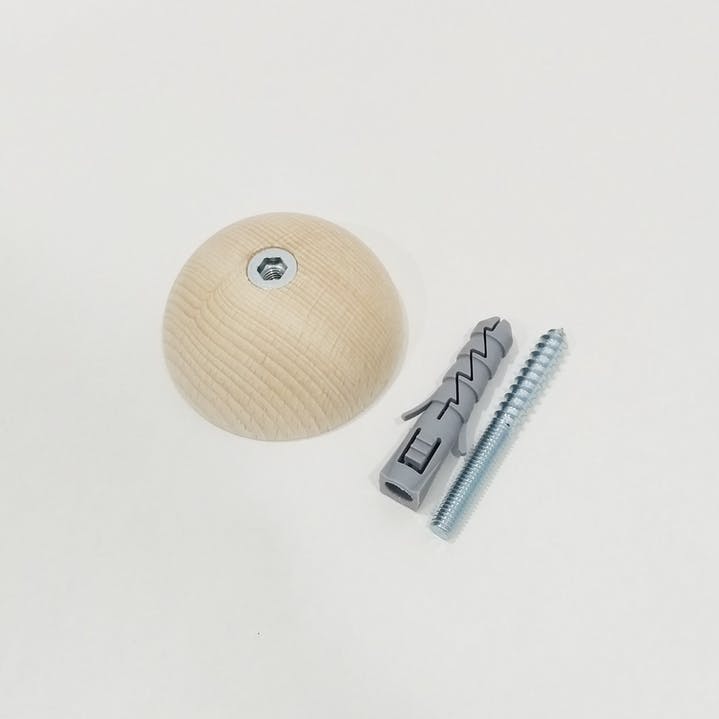 Spiegel Dot Kleiderhaken aus Holz und Spiegelglas | mirror wall hook