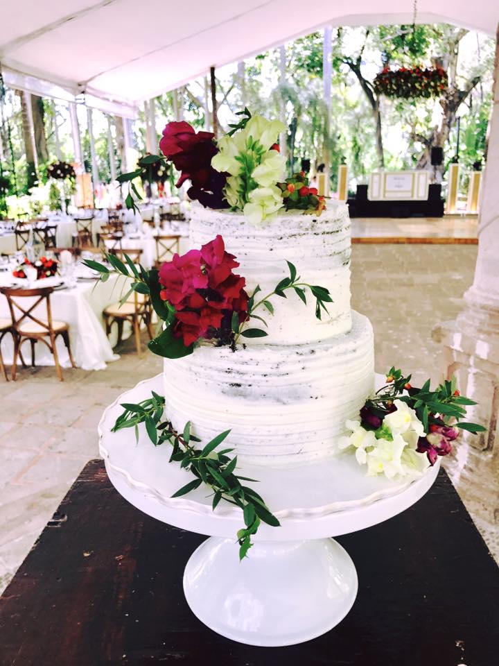 Pastel para boda de fondant en Temixco